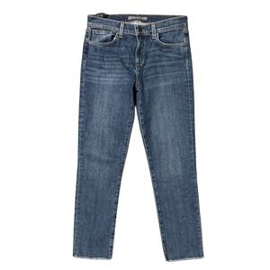 Joes Jeans Ziggy Mid Rise Straight Ankle Jeans Medium Wash Blue Denim 28 NEW